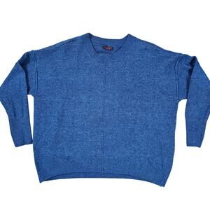 Vince Camuto blue crew neck oversized sweater cozy grunge comfy Medium